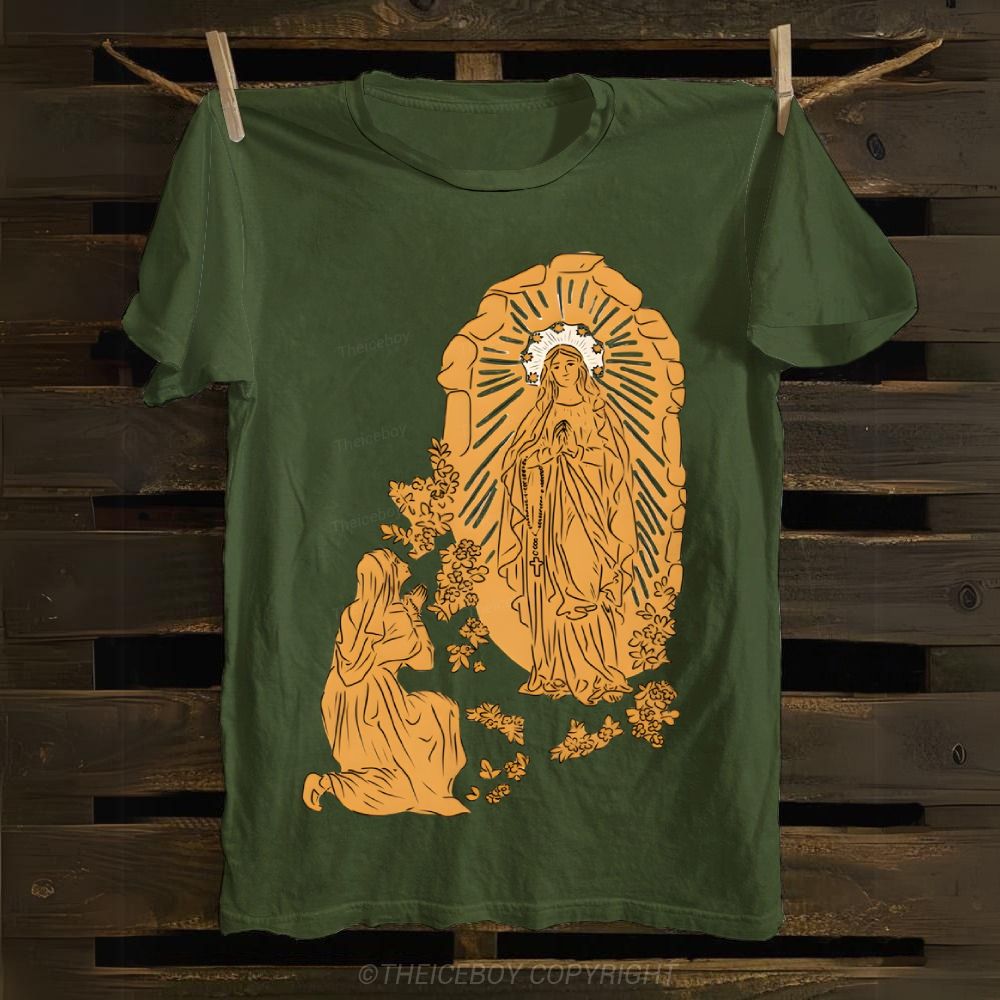 The Apparition Of The Virgin Mary Cotton T-shirt