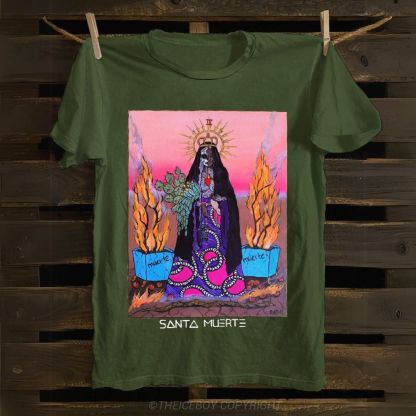 Santa Muerte With You Cotton T-shirt