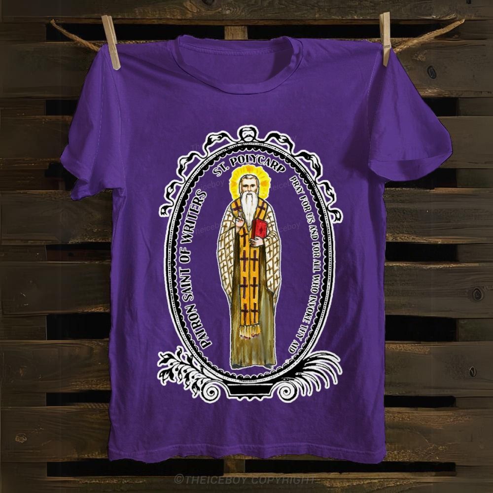 Saint Polycarp Patron of Writers Essential Cotton T-shirt