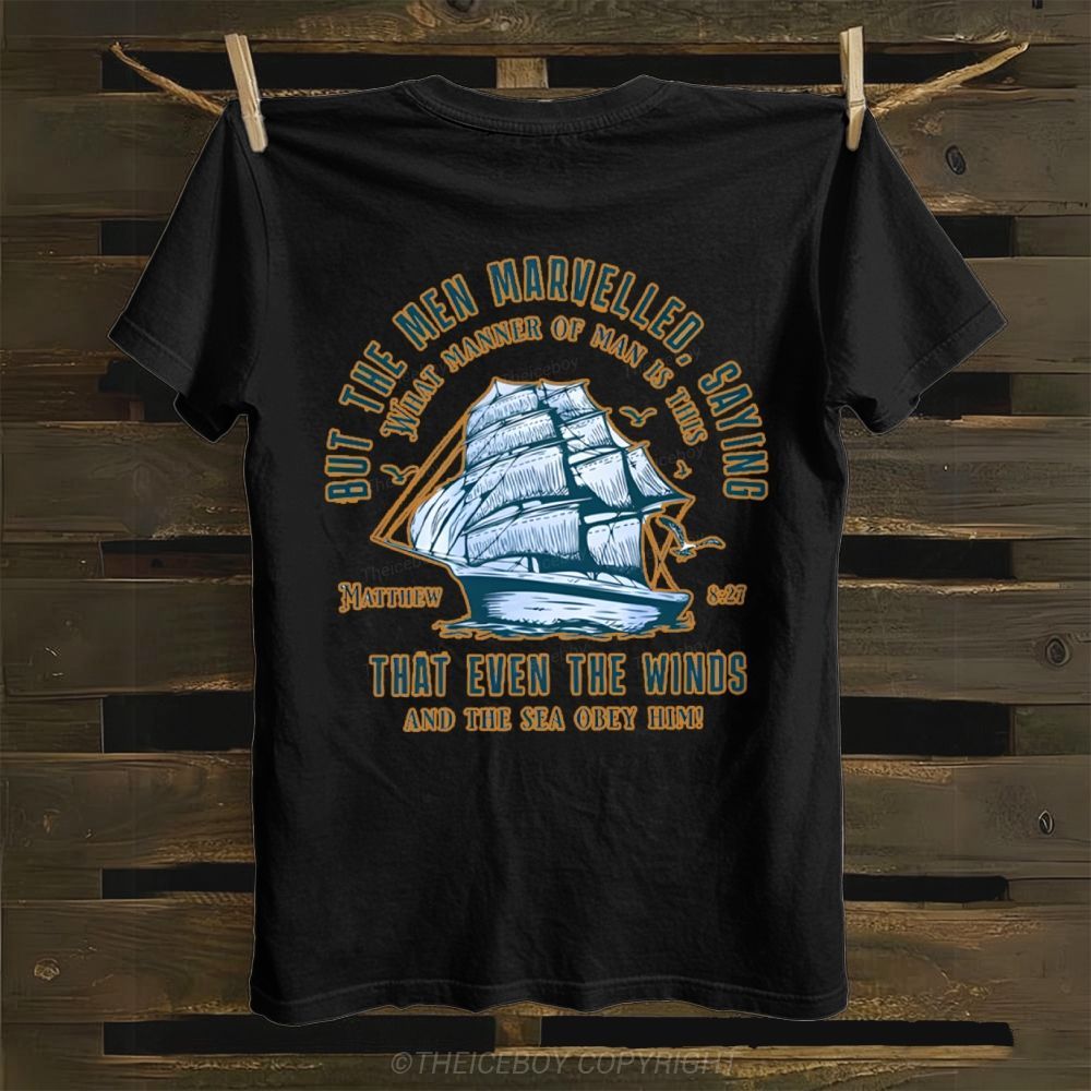 The Sea Also Yielded To Him Cotton T-shirt