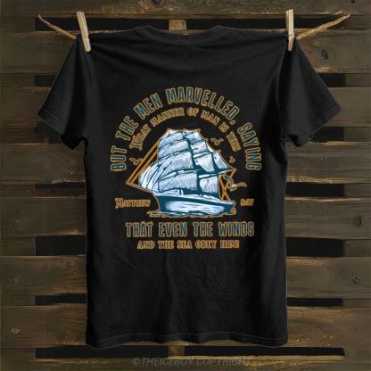 The Sea Also Yielded To Him Cotton T-shirt