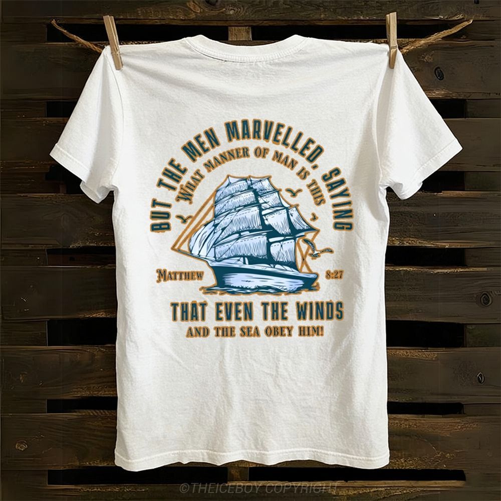 The Sea Also Yielded To Him Cotton T-shirt