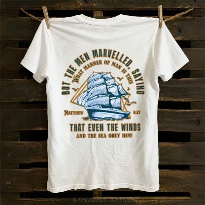 The Sea Also Yielded To Him Cotton T-shirt
