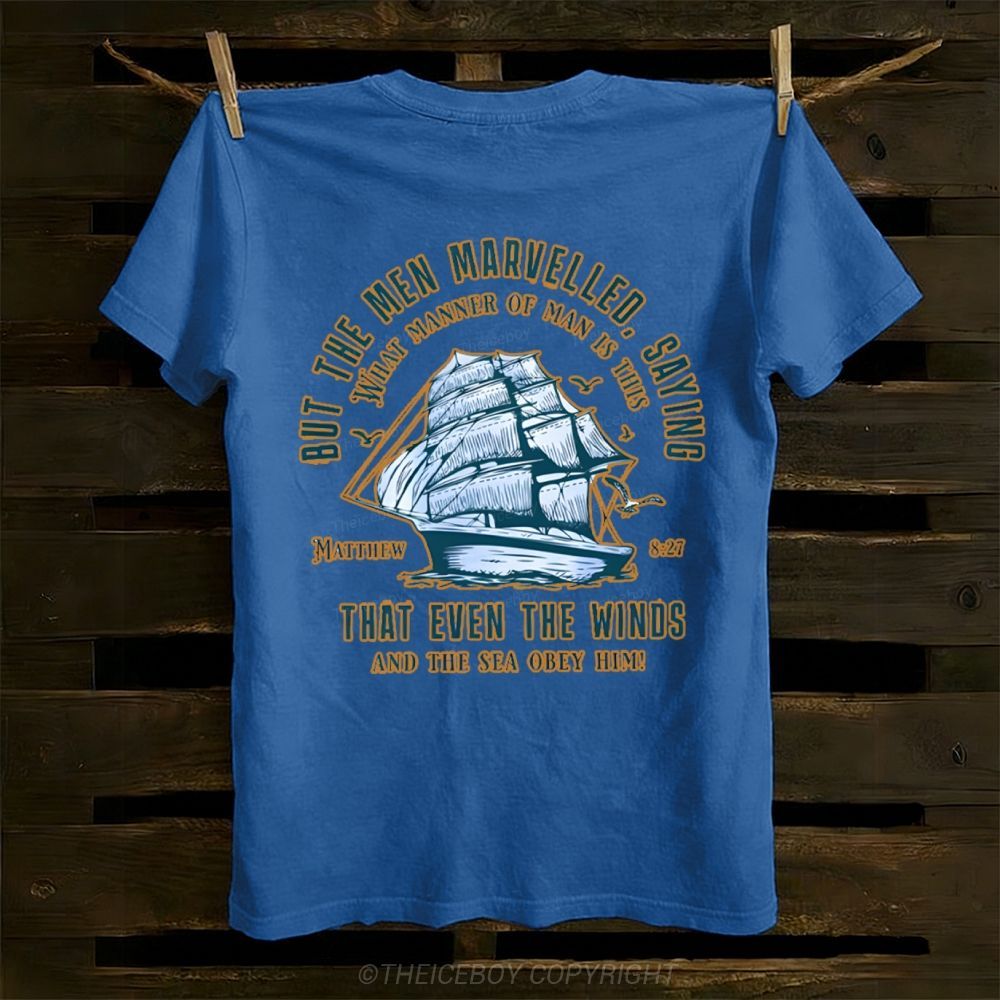 The Sea Also Yielded To Him Cotton T-shirt