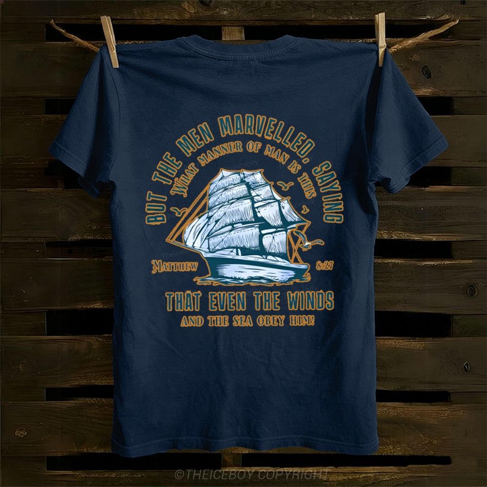 The Sea Also Yielded To Him Cotton T-shirt