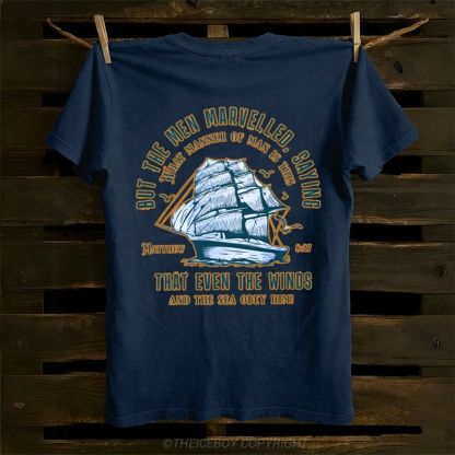 The Sea Also Yielded To Him Cotton T-shirt