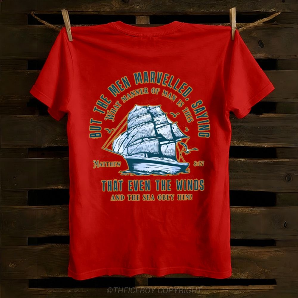 The Sea Also Yielded To Him Cotton T-shirt