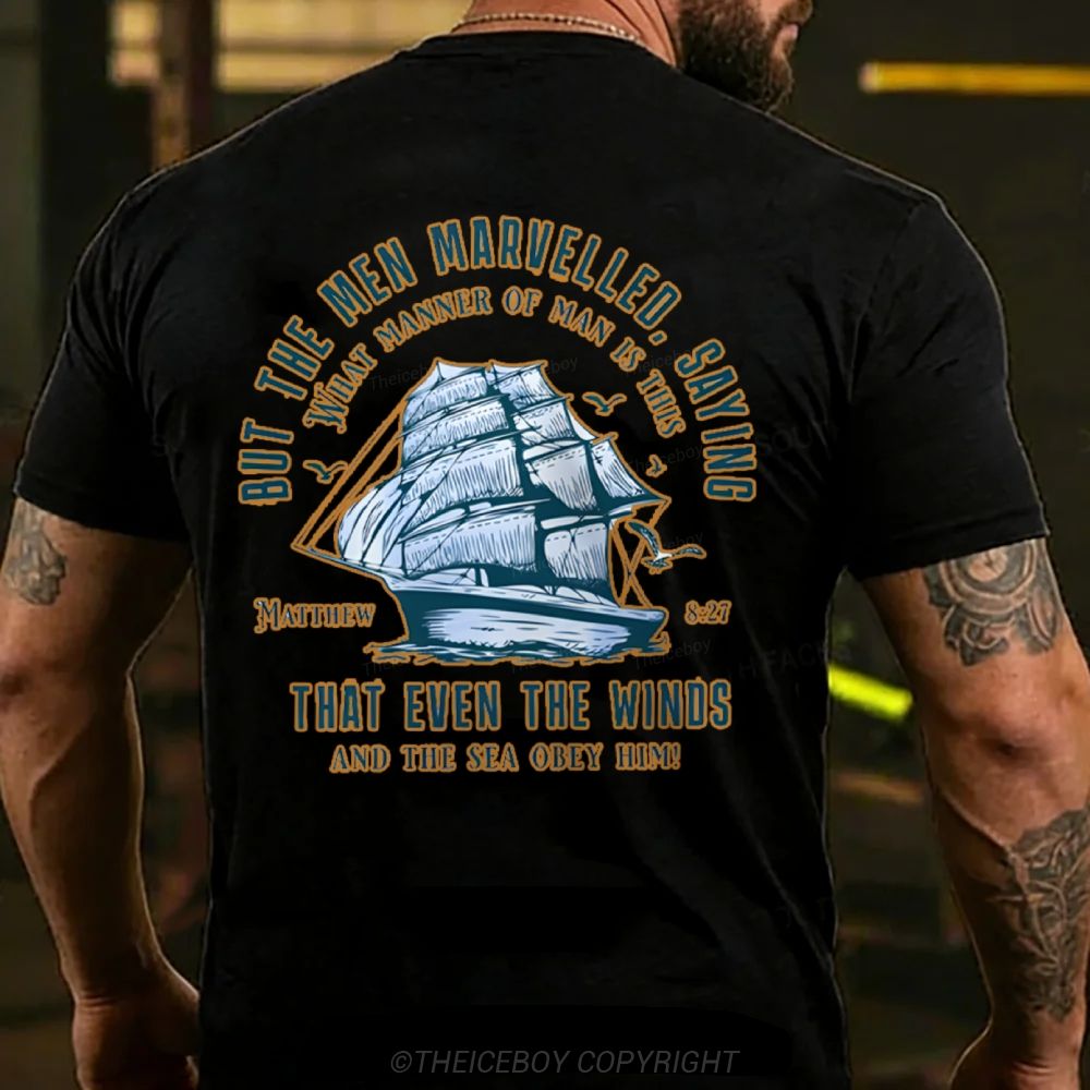 The Sea Also Yielded To Him Cotton T-shirt