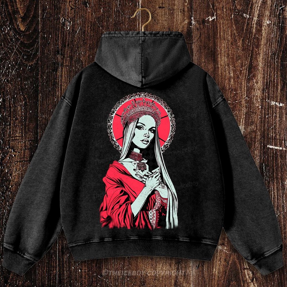 Countess Woman Portrait Christian Washed Hoodie