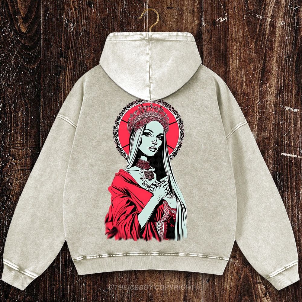 Countess Woman Portrait Christian Washed Hoodie