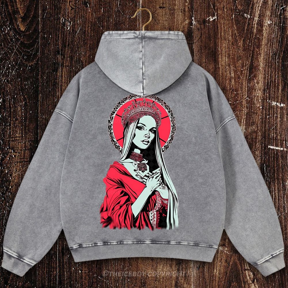 Countess Woman Portrait Christian Washed Hoodie