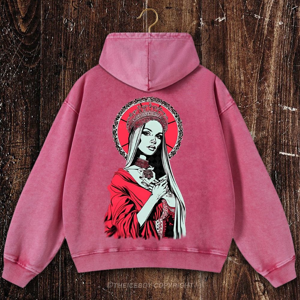 Countess Woman Portrait Christian Washed Hoodie