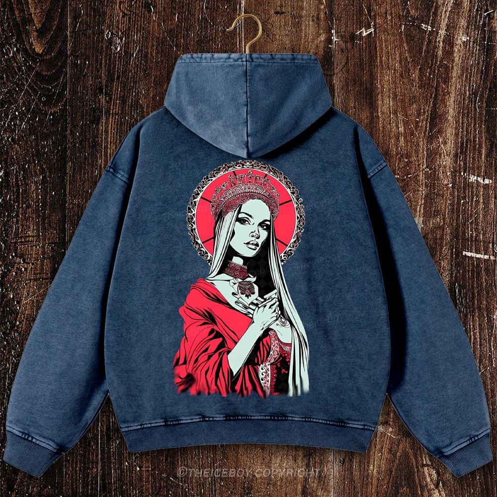 Countess Woman Portrait Christian Washed Hoodie