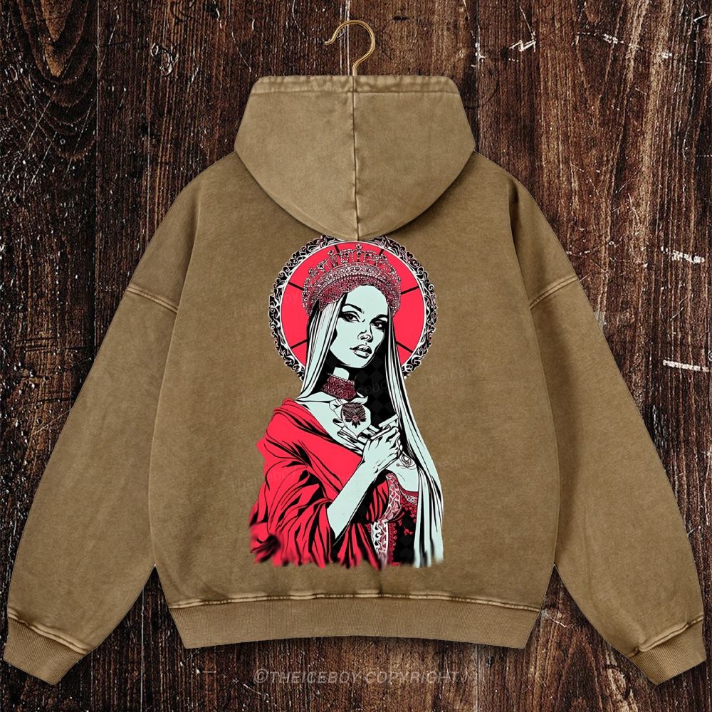 Countess Woman Portrait Christian Washed Hoodie