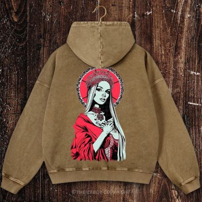 Countess Woman Portrait Christian Washed Hoodie
