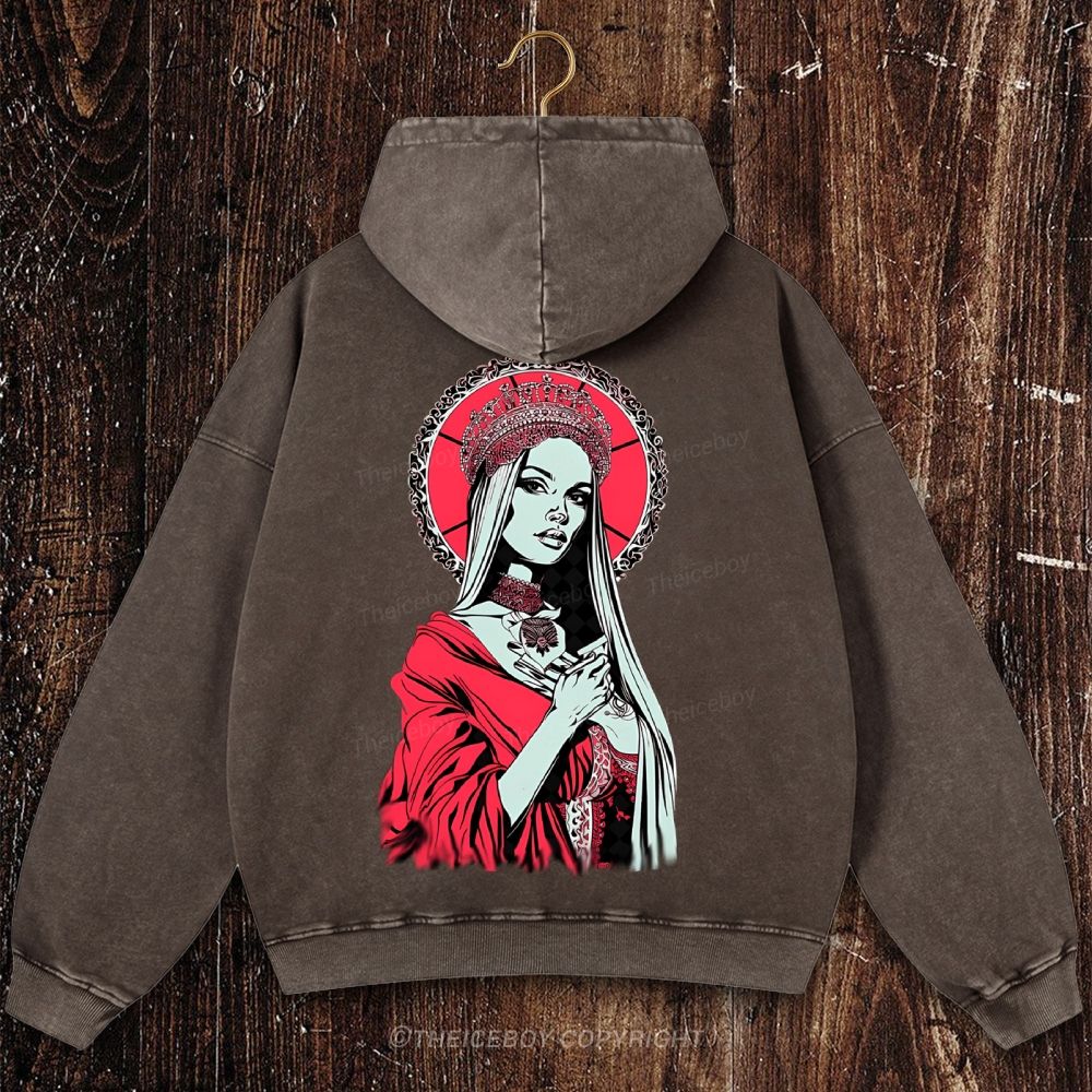 Countess Woman Portrait Christian Washed Hoodie