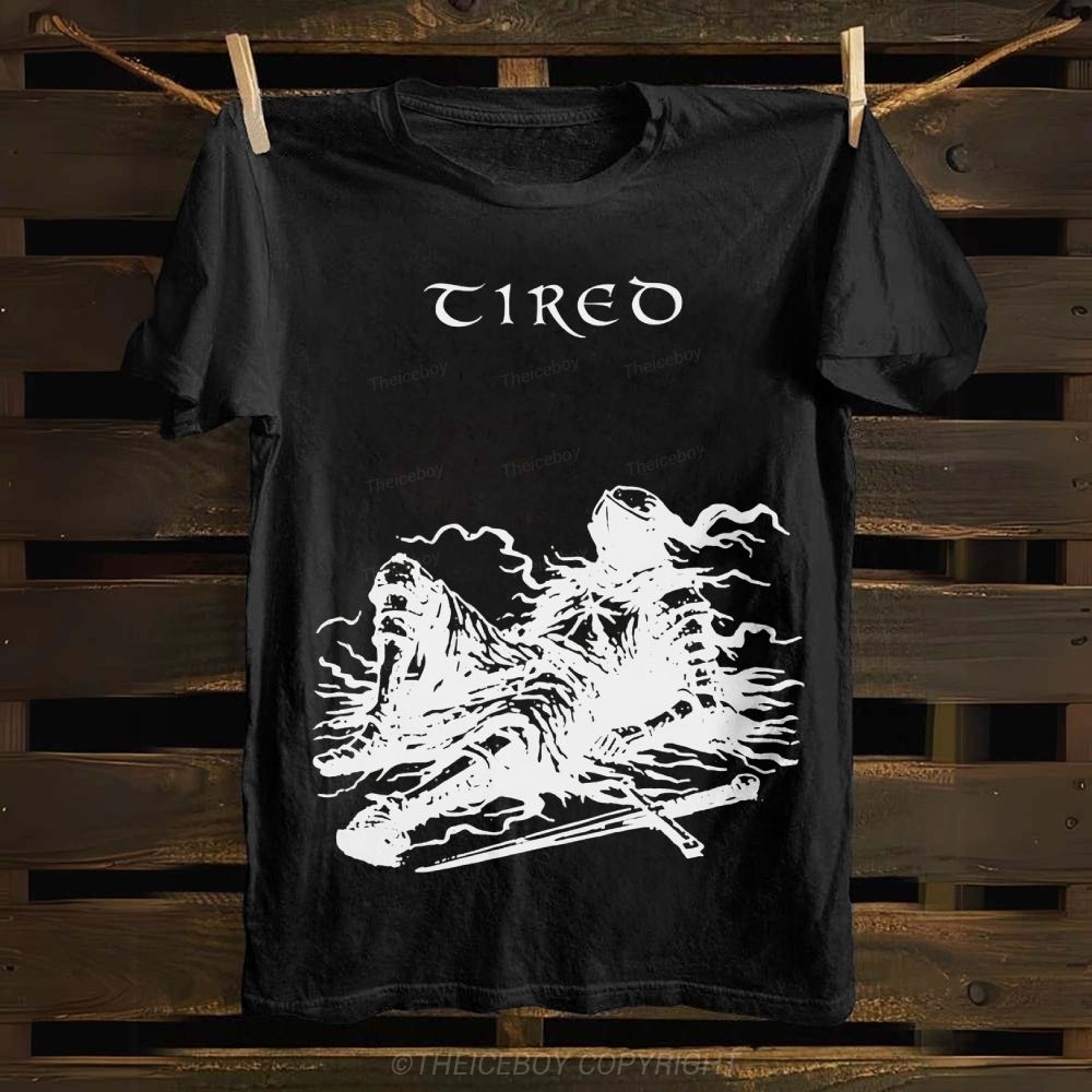 Tired Exhausted Knight Cotton T-shirt