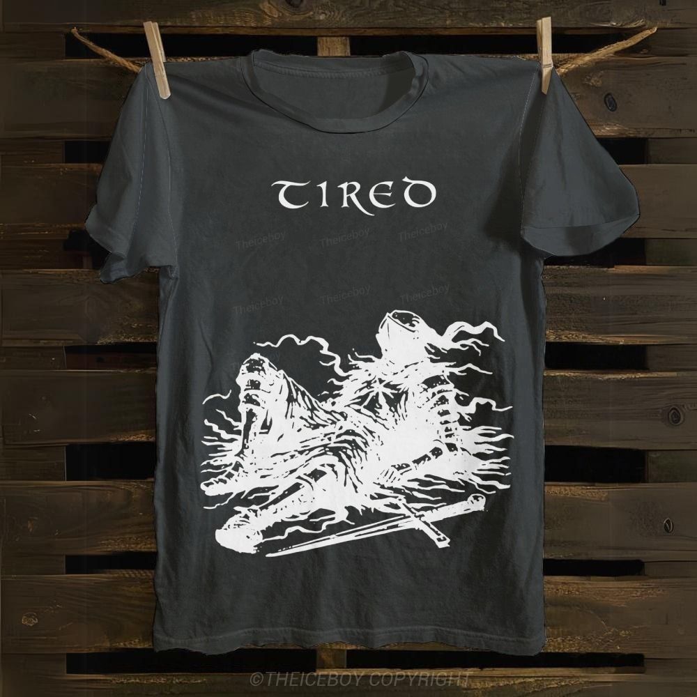 Tired Exhausted Knight Cotton T-shirt