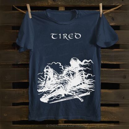 Tired Exhausted Knight Cotton T-shirt