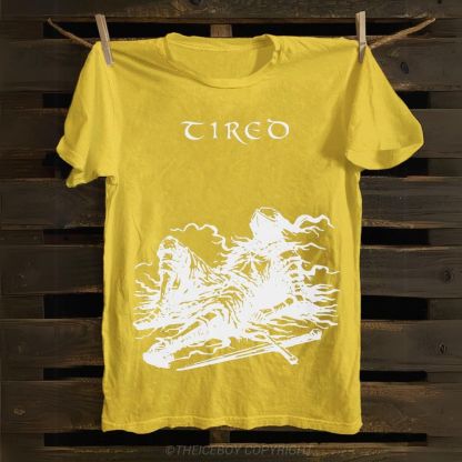 Tired Exhausted Knight Cotton T-shirt