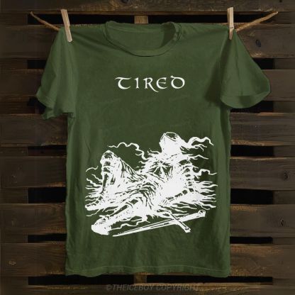 Tired Exhausted Knight Cotton T-shirt