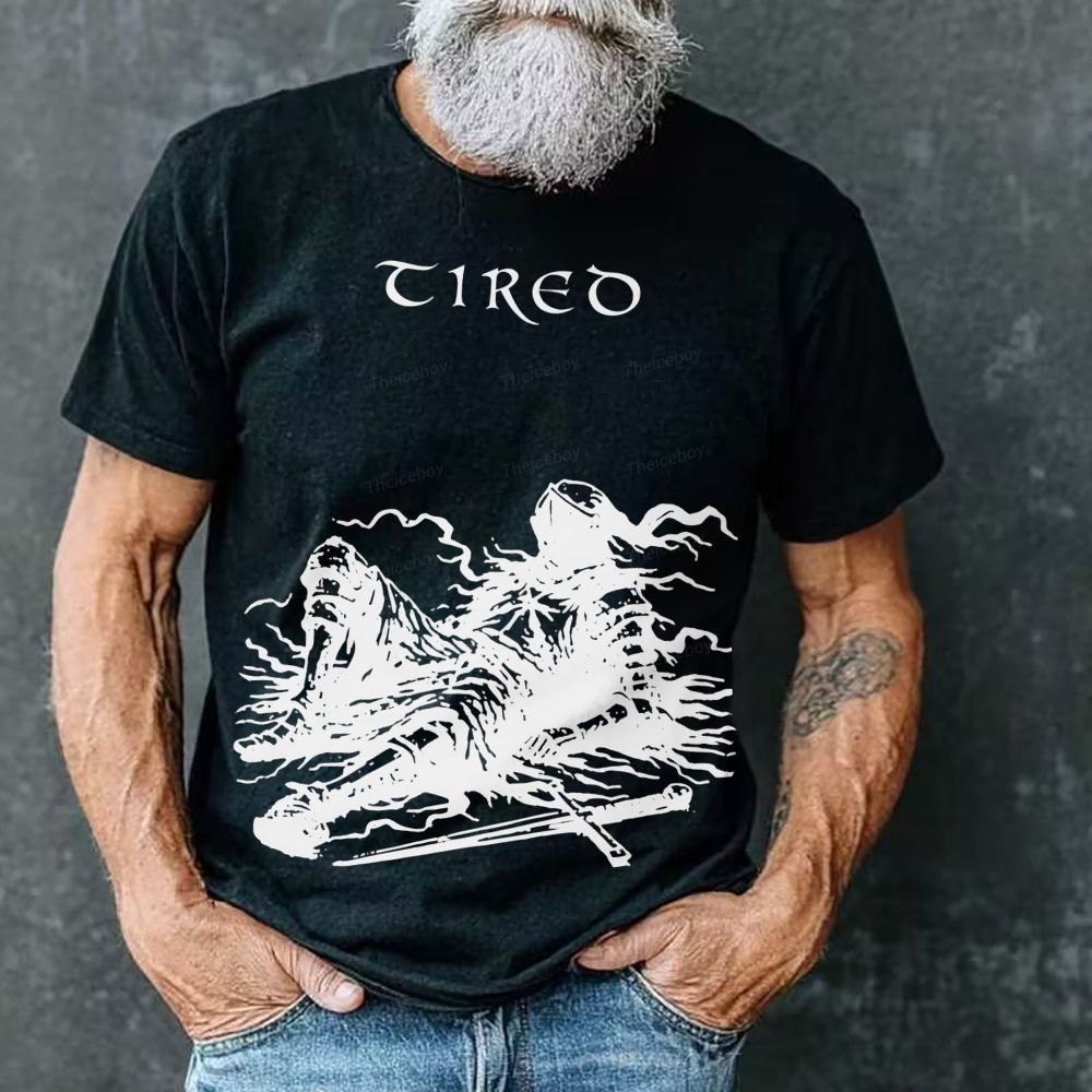 Tired Exhausted Knight Cotton T-shirt