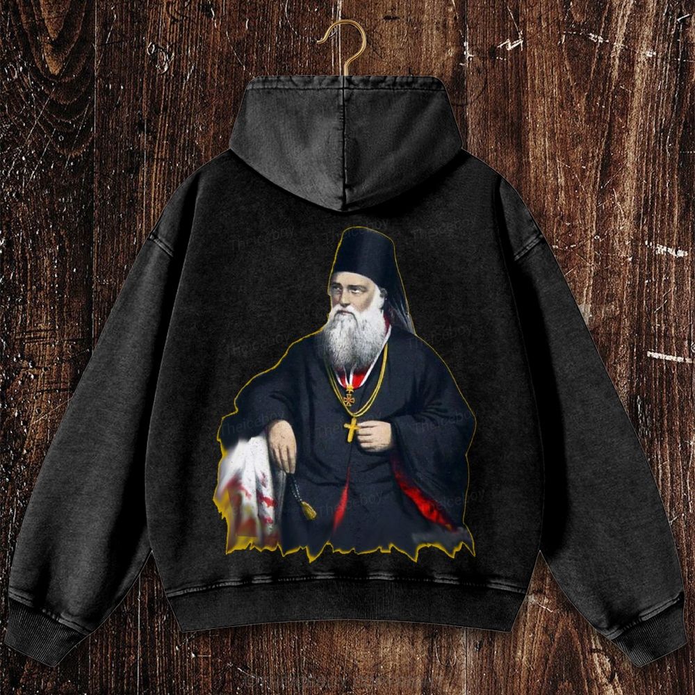 Orthodox Grace Christian Washed Hoodie 