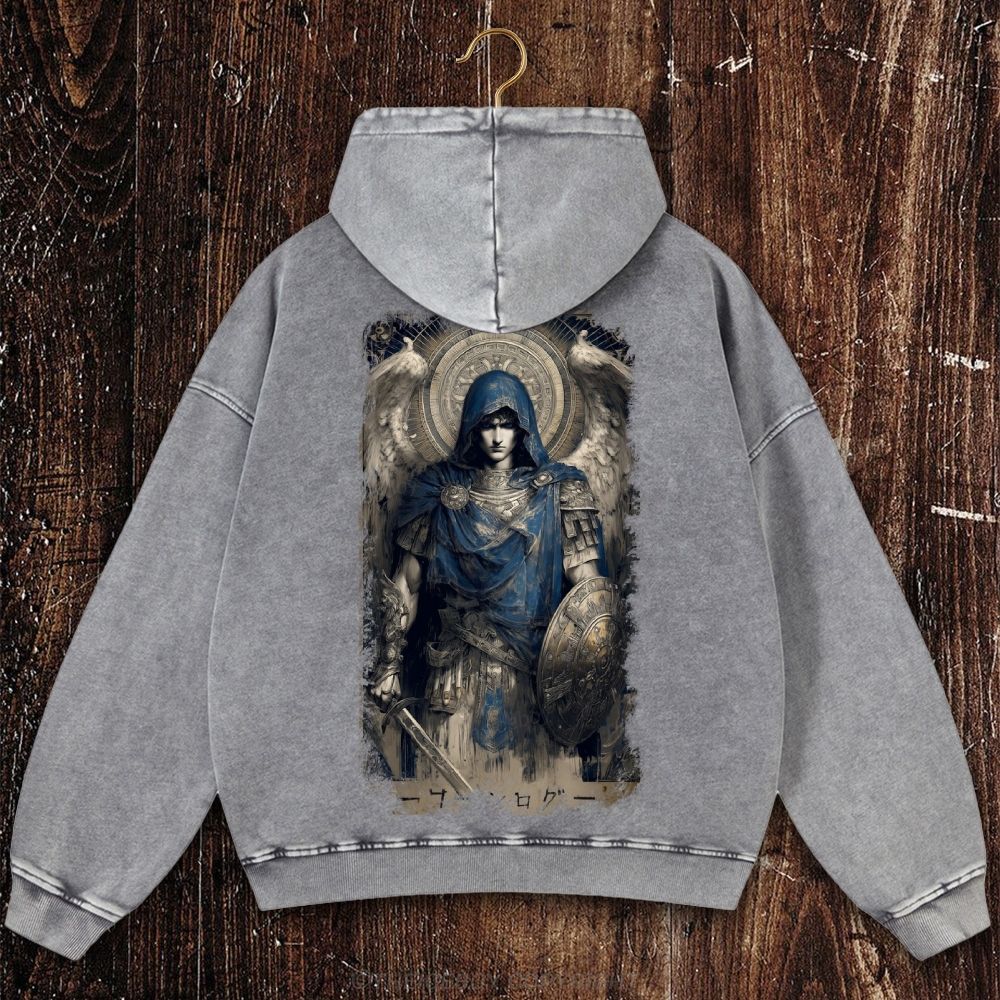 Eternal Sentinel Christian Washed Hoodie