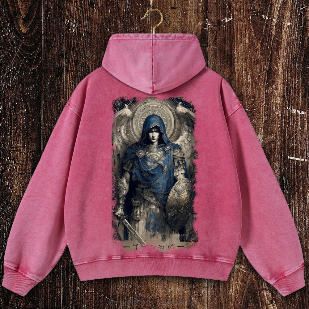 Eternal Sentinel Christian Washed Hoodie