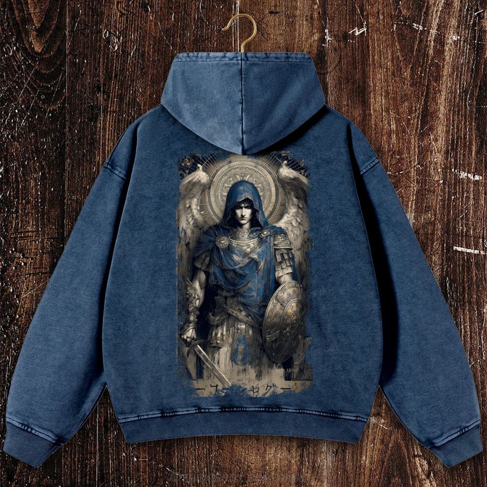 Eternal Sentinel Christian Washed Hoodie