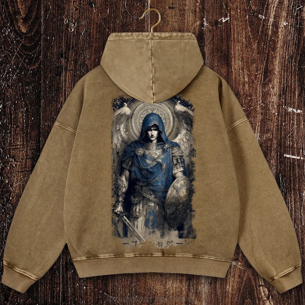 Eternal Sentinel Christian Washed Hoodie