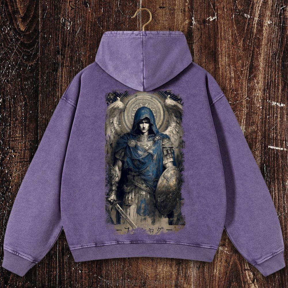 Eternal Sentinel Christian Washed Hoodie
