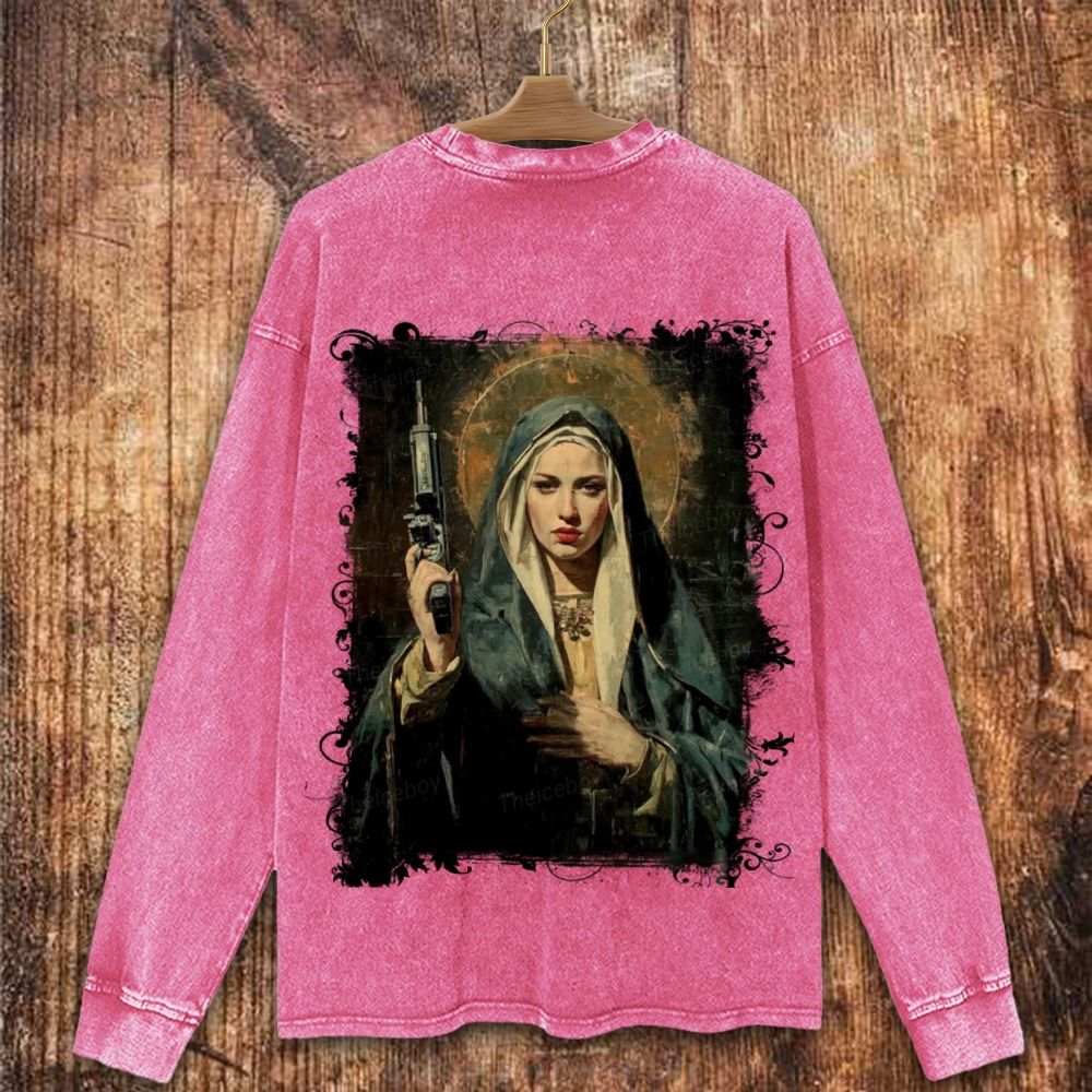 Mary's Got a Gun Christian Washed Sweatshirt