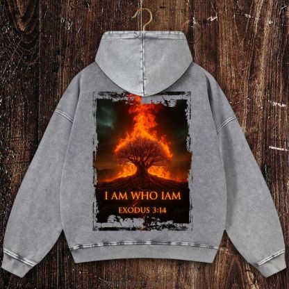 I Am Who I Am Christian Washed Hoodie