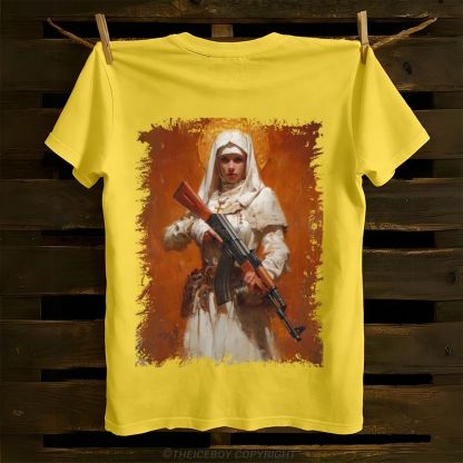 Wednesday Nuns With Guns Cotton T-shirt