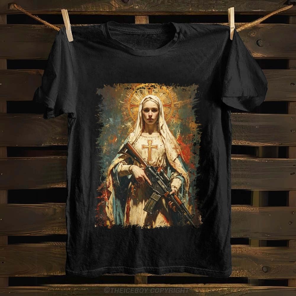 Mary's Got A Gun Cotton T-shirt