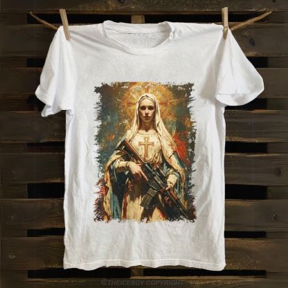 Mary's Got A Gun Cotton T-shirt
