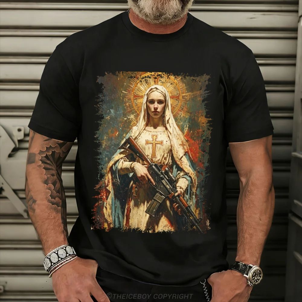 Mary's Got A Gun Cotton T-shirt