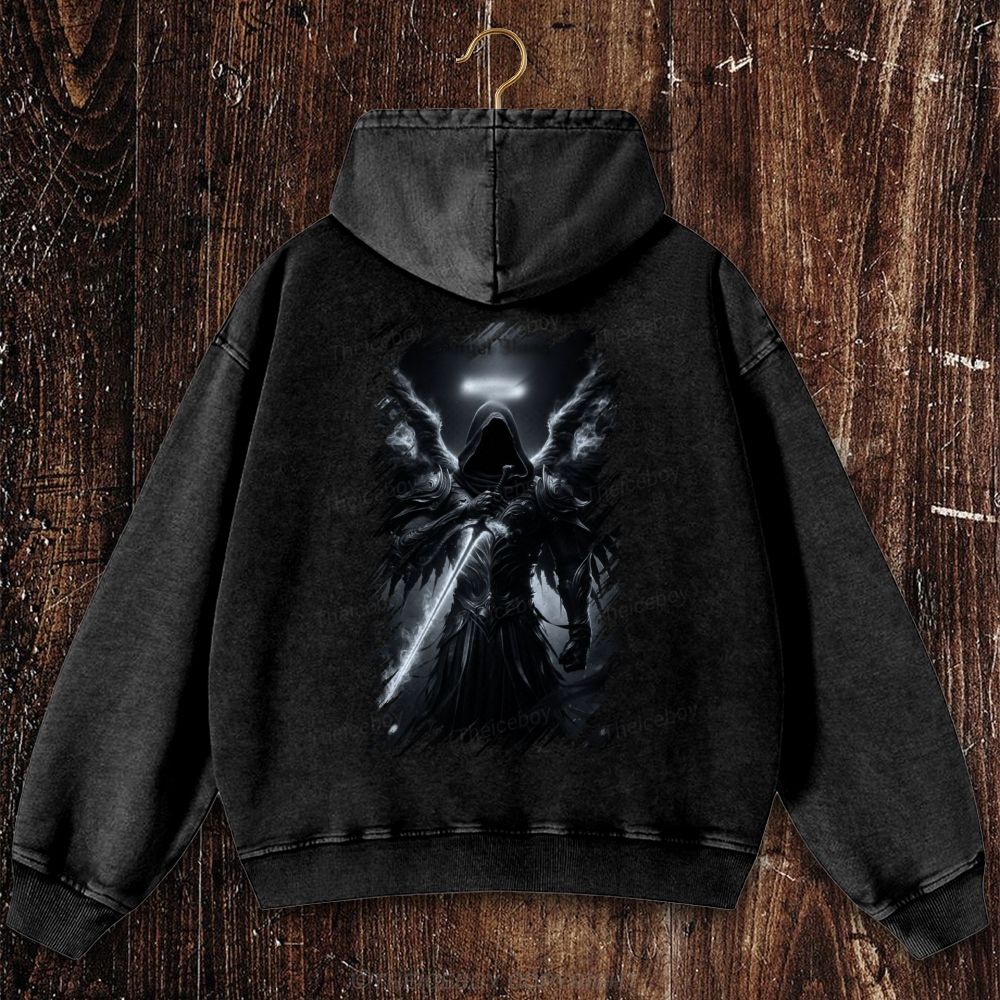 Fallen Seraph Christian Washed Hoodie