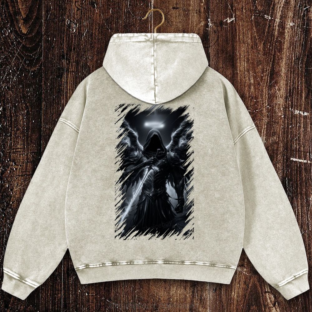 Fallen Seraph Christian Washed Hoodie