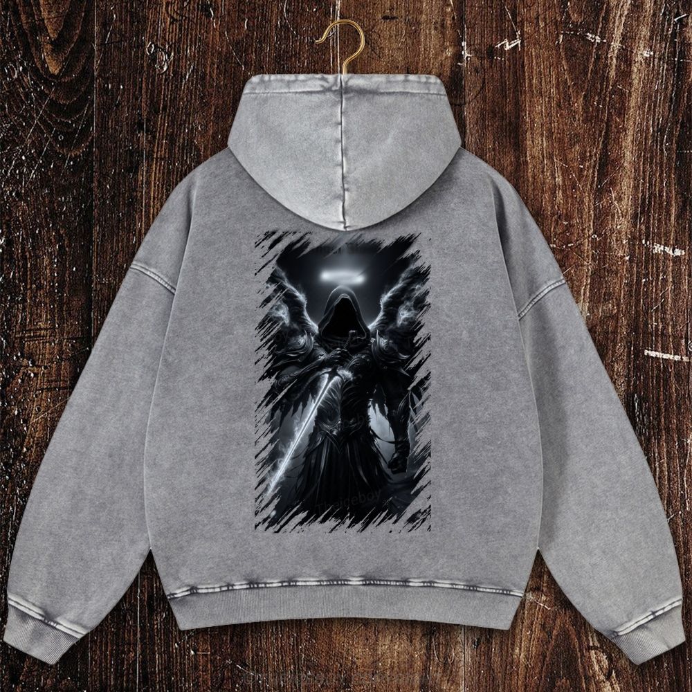 Fallen Seraph Christian Washed Hoodie
