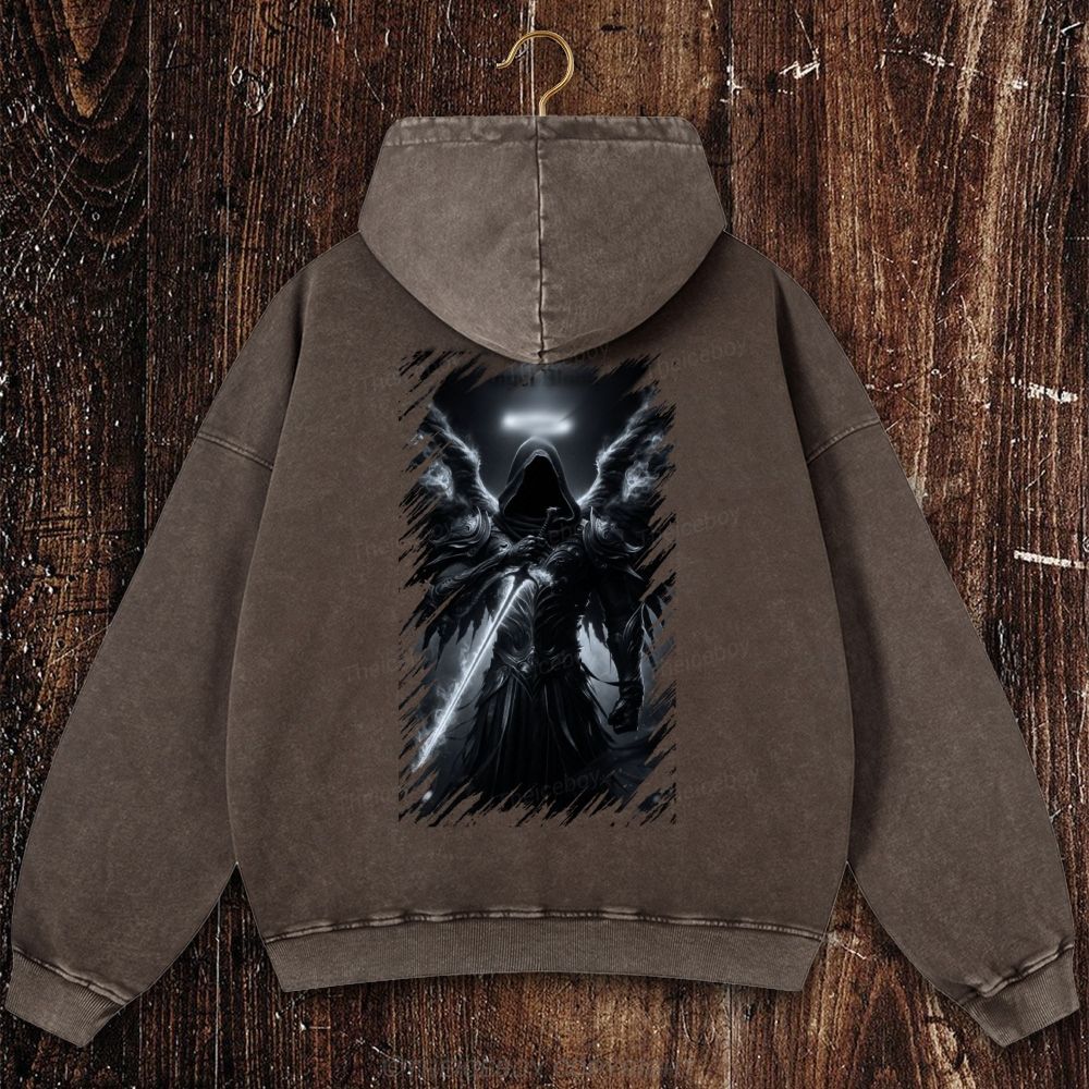 Fallen Seraph Christian Washed Hoodie