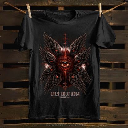 Holy Biblical Seraphim Angel Isaiah 6:3 Cotton T-shirt