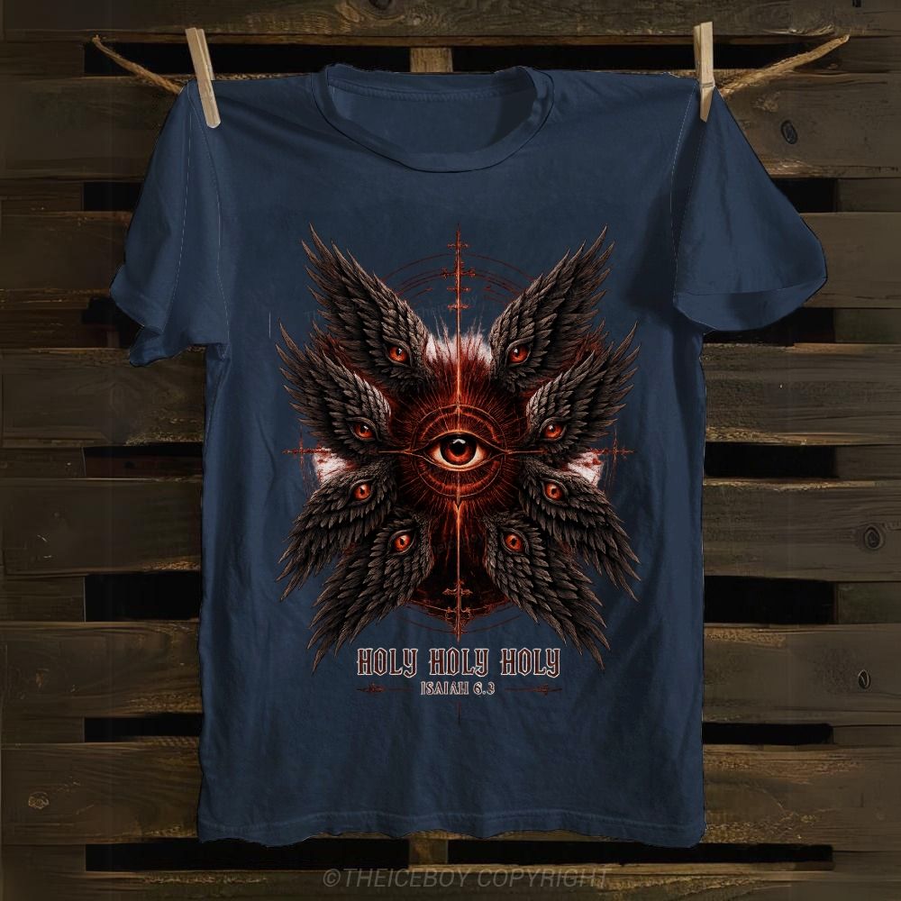 Holy Biblical Seraphim Angel Isaiah 6:3 Cotton T-shirt