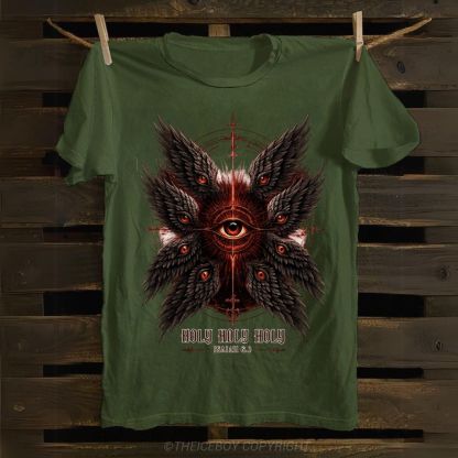 Holy Biblical Seraphim Angel Isaiah 6:3 Cotton T-shirt