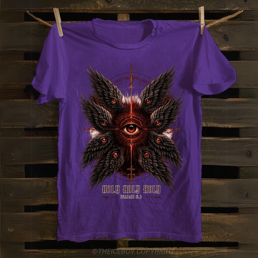 Holy Biblical Seraphim Angel Isaiah 6:3 Cotton T-shirt