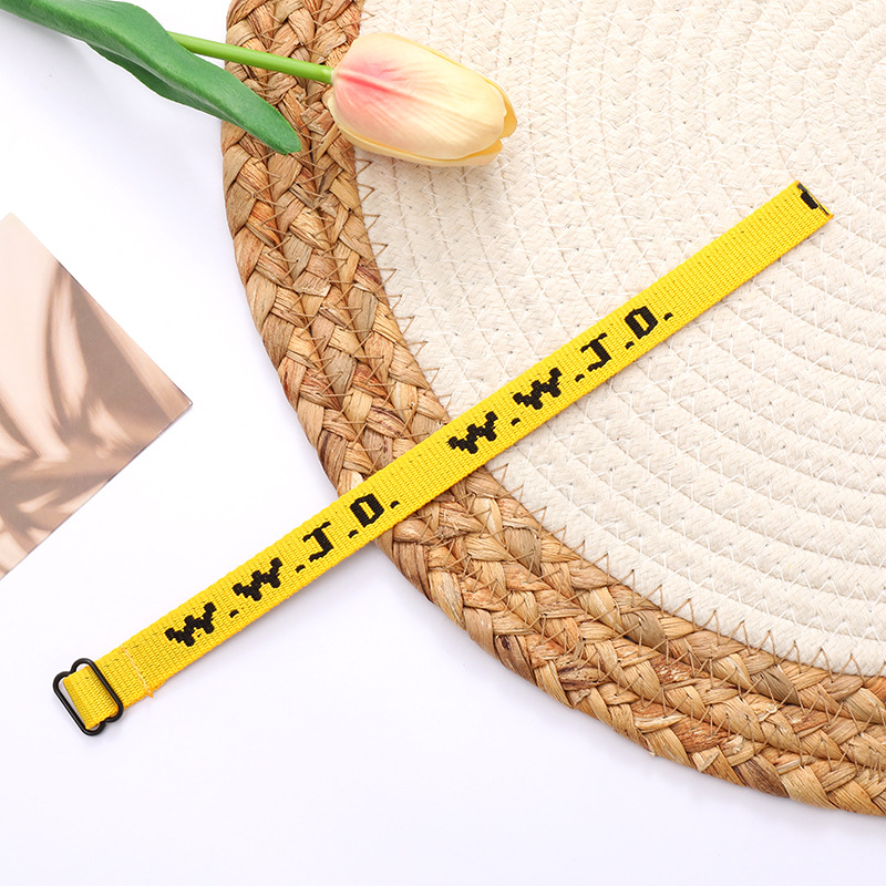 WWJD jacquard wrist strap unisex adjustable sports wrist strap