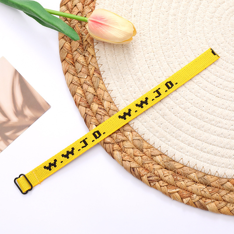 WWJD jacquard wrist strap unisex adjustable sports wrist strap