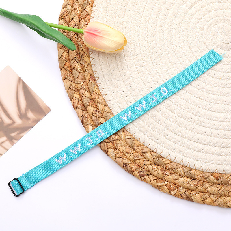 WWJD jacquard wrist strap unisex adjustable sports wrist strap