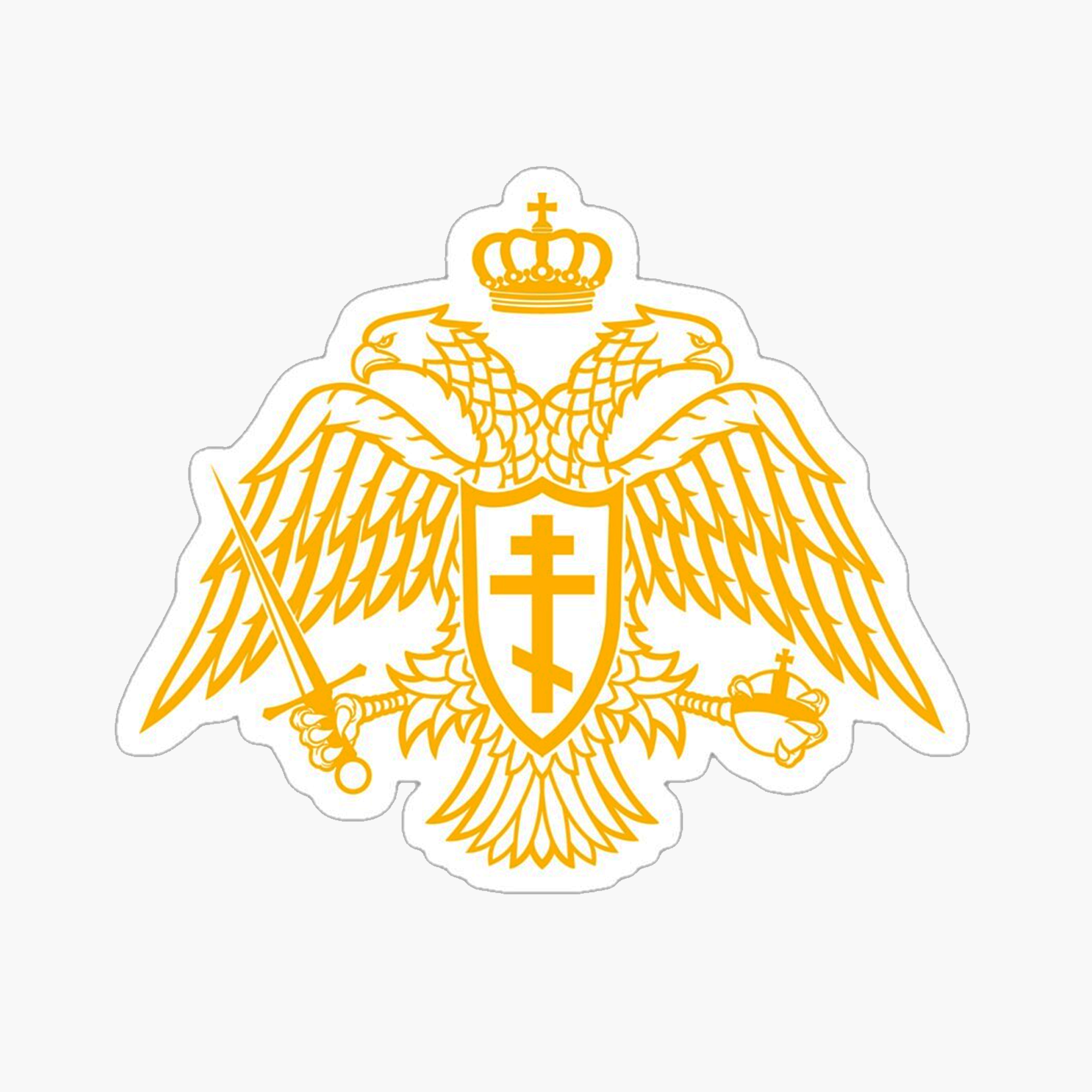 Orthodox Christian Double-headed Byzantine Eagle Gold Sticker
